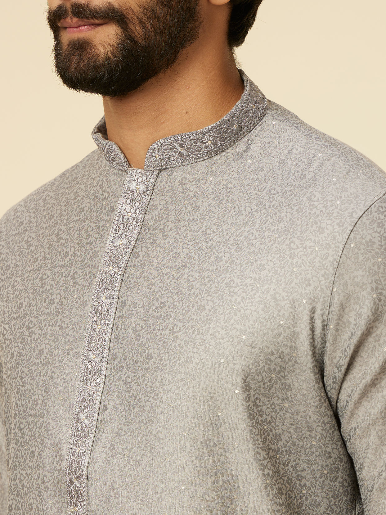 Men’s Festive Charm Paisley Design Kurta Set with Churidar – Elegant Traditional Wear main image 1